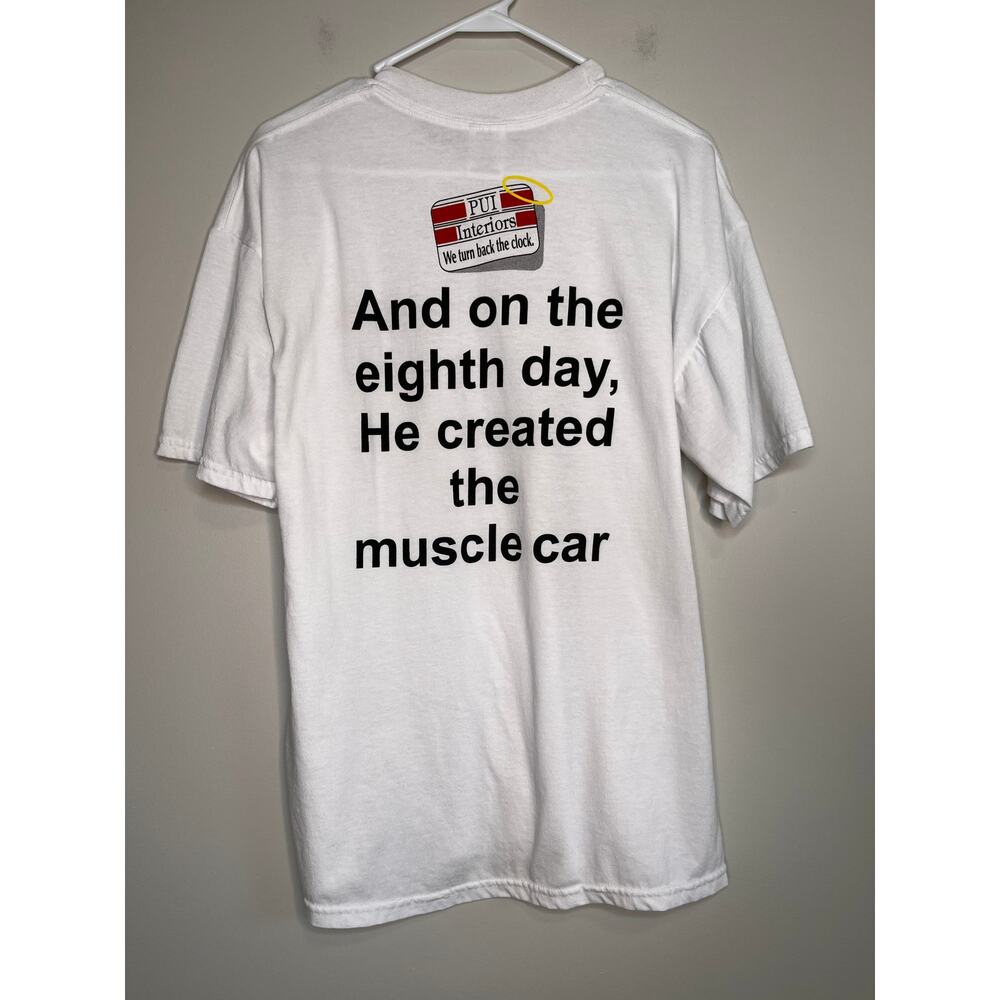 2000s PUI Interiors Classic Muscle Cars Advertising Dad Grandpa Comedy Shirt XL